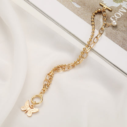 Simple Style Butterfly Alloy Plating Pearl Bracelets 1 Piece