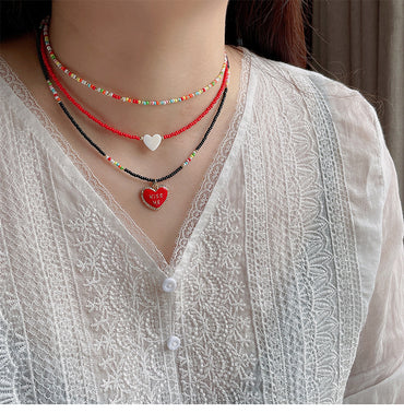 Simple Style Heart Shape Beads/beads Shell Necklace