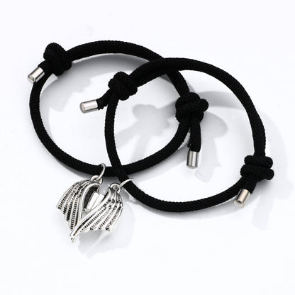 Elegant Classic Style Wings Alloy Plating Valentine's Day Couple Bracelets