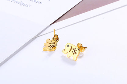 Fashion Stainless Steel Elephant Stud Earrings Wholesale Gooddiy