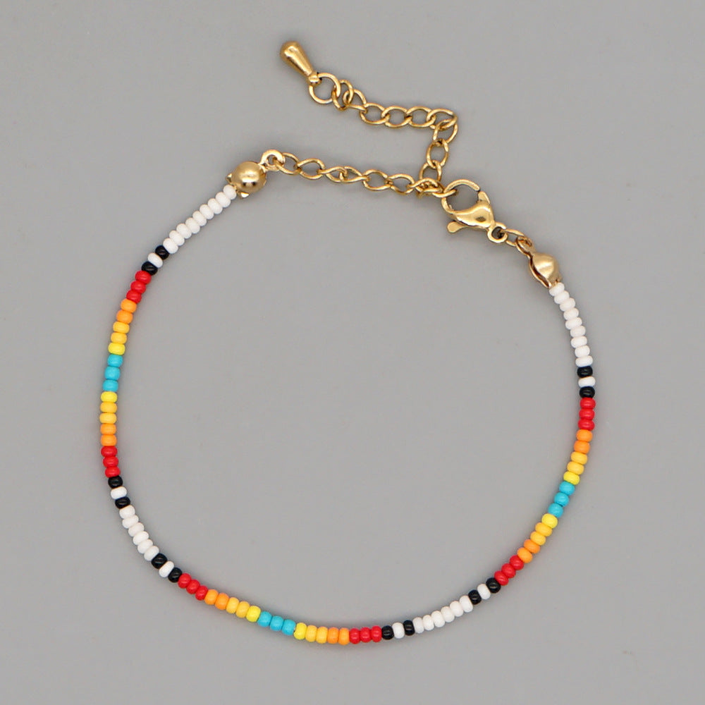 Ethnic Style Color Beaded Couple Bracelet Wholesale Jewelry Gooddiy