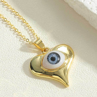 European and American hot selling oil drops, love devil's eye pendant, neck chain, clavicle chain,  fashion versatile necklace necklace