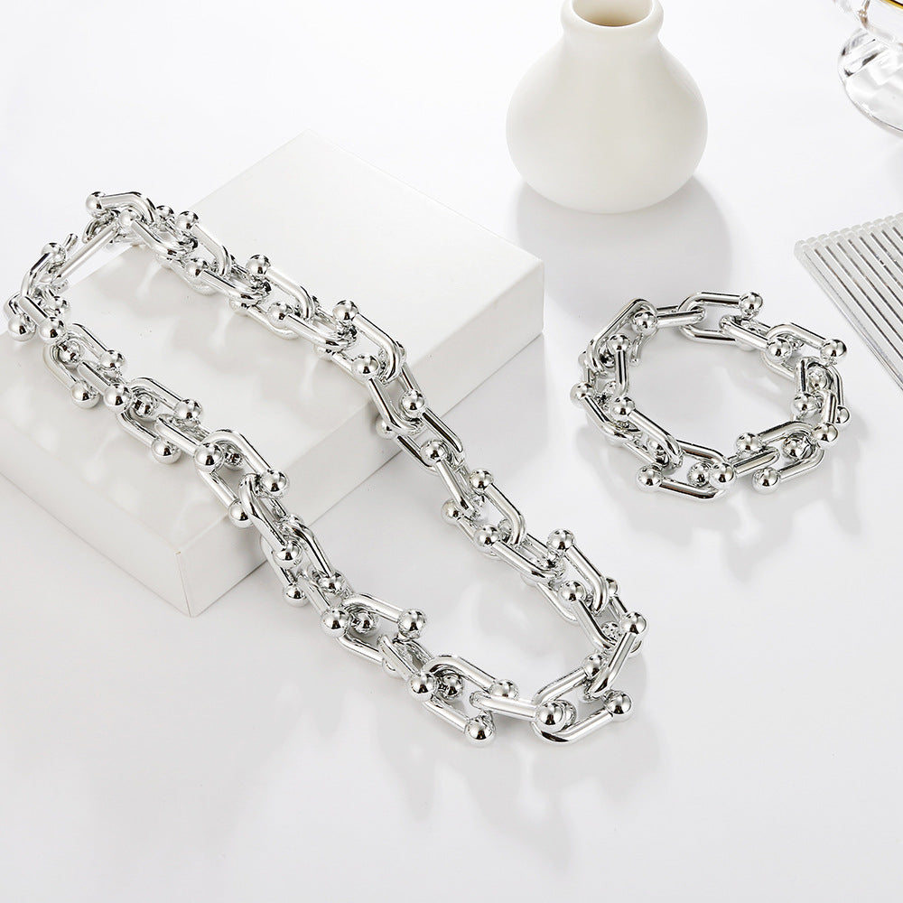 Wholesale Jewelry Fashion U-shaped Stitching Chain Bracelet Gooddiy