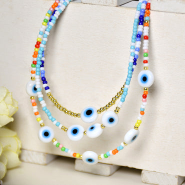 Vacation Eye Glass Seed Bead Beaded Plating Women's Necklace