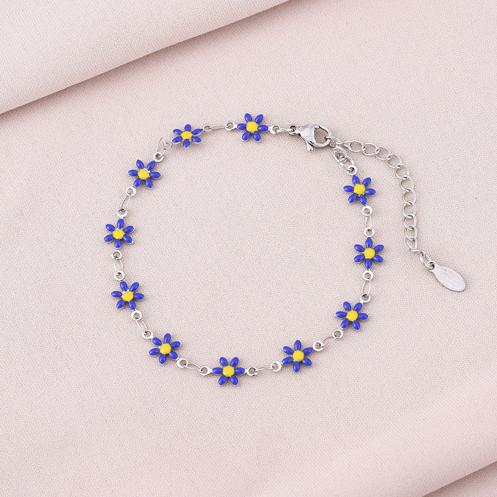 Basic Flower Stainless Steel Plating Bracelets