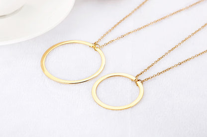 New Hollow Geometric Round Pendent Necklace Earrings Set Wholesale Gooddiy