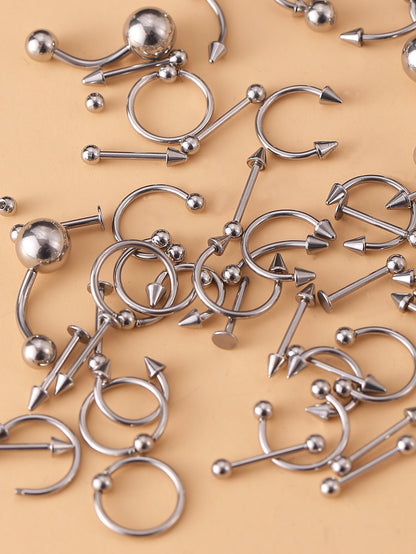 Stainless Steel Labret Nose Ring 60 Sets  Sales Accessories Nose Stud Piercing Jewelry Europe And America Cross Border Supply