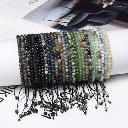 Fashion Solid Color Natural Stone Beaded Bracelets 1 Piece