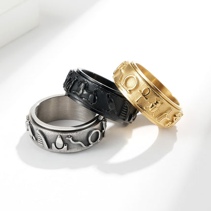 Wholesale Casual Modern Style Streetwear Geometric Stainless Steel Rings