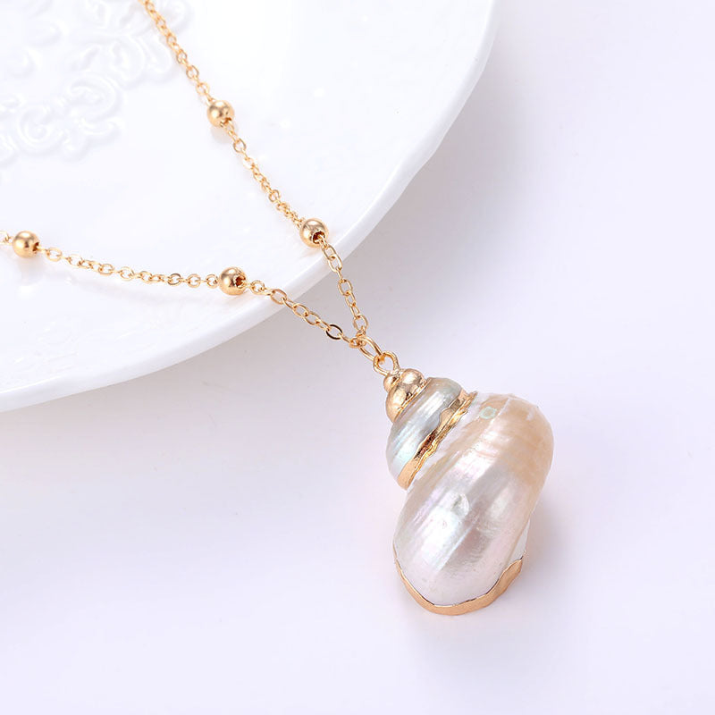 Vacation Shell Alloy Wholesale Pendant Necklace