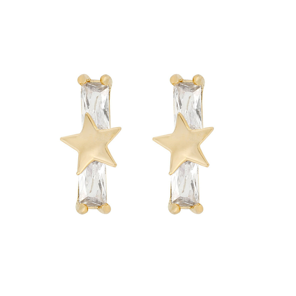 Wholesale Golden Ice Cream Color Zirconium Earrings Gooddiy