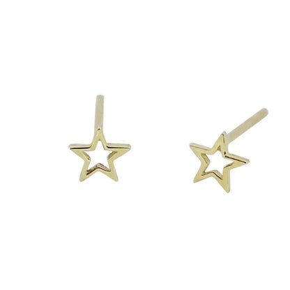 1 Pair Simple Style Star Sterling Silver Plating 18k Gold Plated Ear Studs