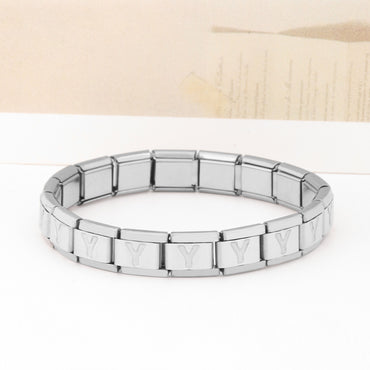 Stainless Steel IG Style Letter Polishing Bracelets