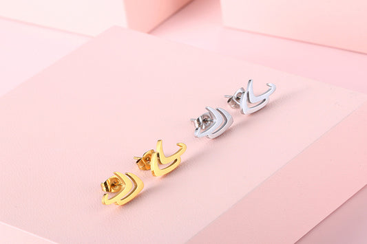 Fashion Titanium Steel Hollow Tick Earrings Necklace Set Wholesale Gooddiy