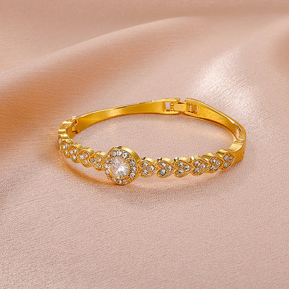 Wholesale Jewelry Retro Diamond Heart Bracelet Gooddiy