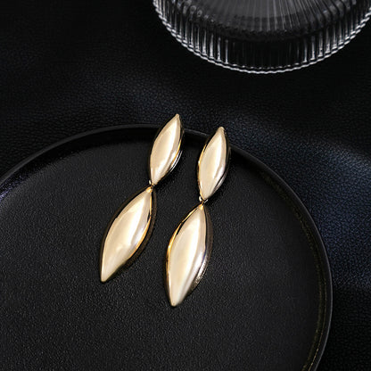 1 Pair Simple Style Geometric Plating Iron Drop Earrings