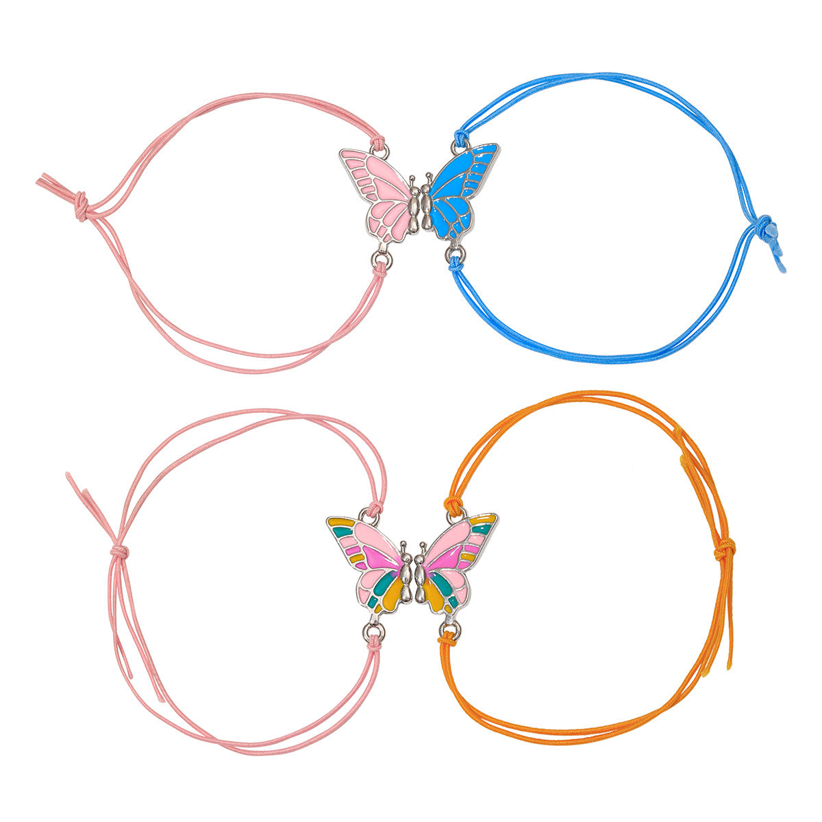 Cute Butterfly Alloy Rope Enamel Kid's Bracelets