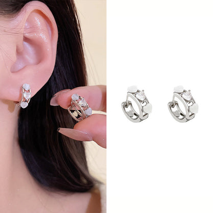 1 Pair IG Style Geometric Plating Inlay Copper Zircon Earrings