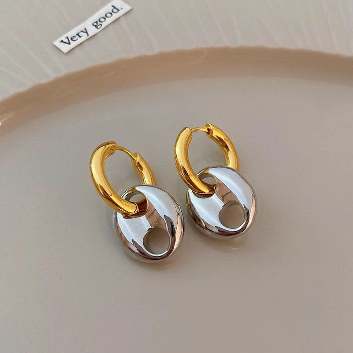 1 Pair Simple Style Geometric Plating Copper 18k Gold Plated Earrings