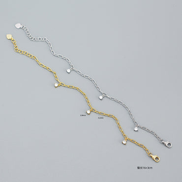 Fashion Geometric Sterling Silver Bracelets Plating 925 Silver Bracelets