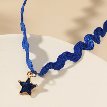 Wholesale Jewelry Star Pendant Wave Woven Choker Gooddiy