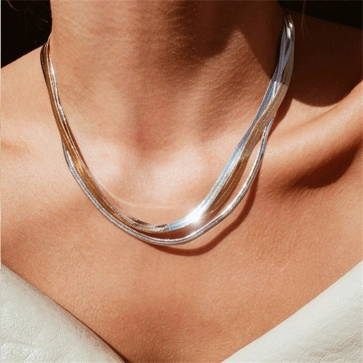 Fashion U Shape Stainless Steel Plating Necklace