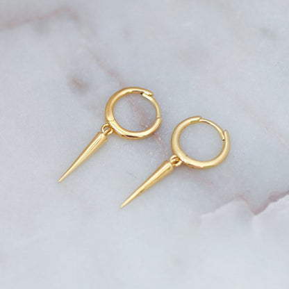 Retro Conical Copper Earrings Personality Creative Rivets Fashion Earrings Ear Jewelry