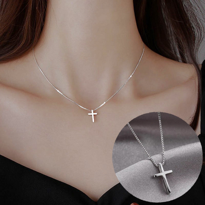 Elegant Cross Butterfly Copper Necklace Plating Copper Necklaces