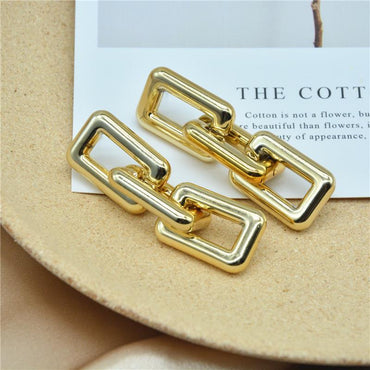 1 Pair Elegant Simple Style Geometric Plating Arylic Drop Earrings