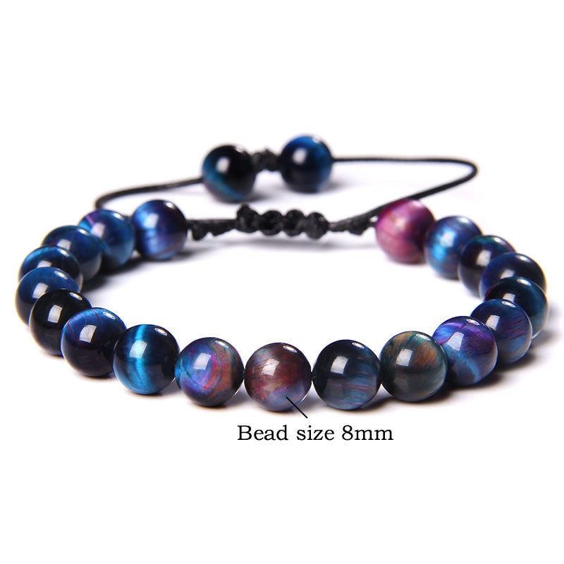 1 Piece Fashion Gradient Color Tiger Eye Beaded Bracelets