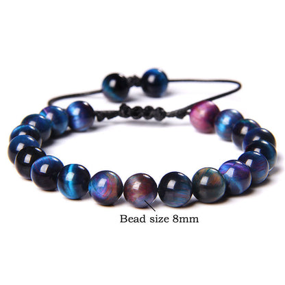 1 Piece Fashion Gradient Color Tiger Eye Beaded Bracelets