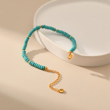 Bohemian Geometric Turquoise Copper Bracelets