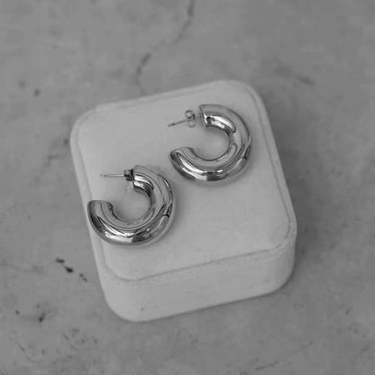 1 Pair Simple Style Geometric Plating Titanium Steel Ear Studs