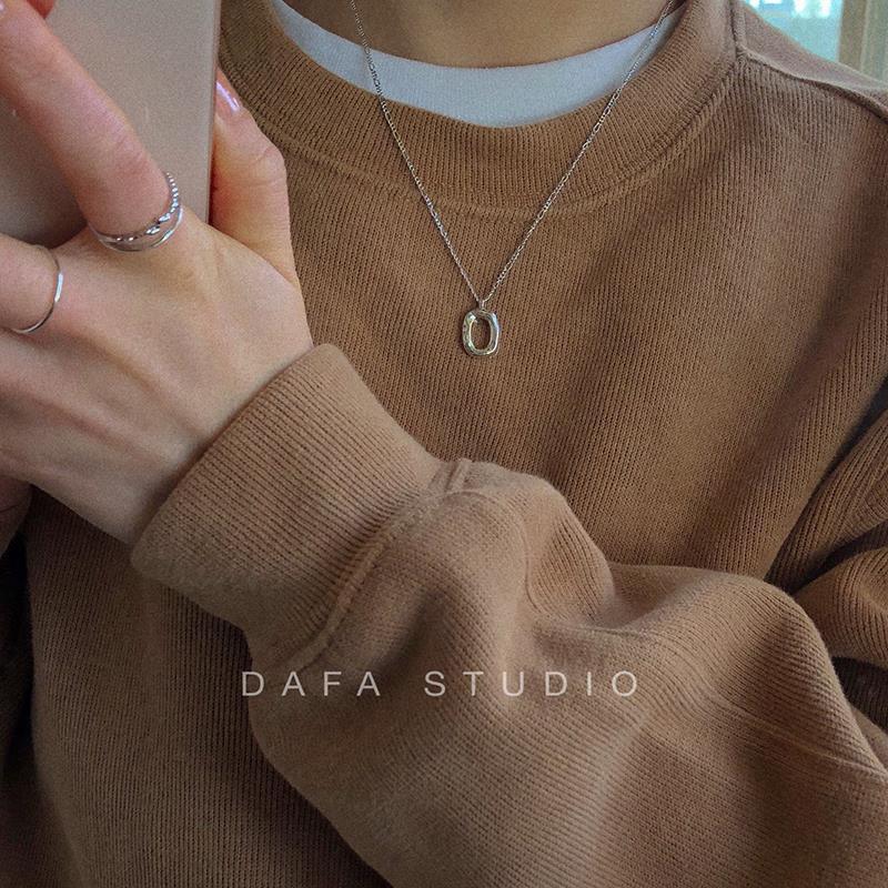 Simple Style Square Copper Sweater Chain