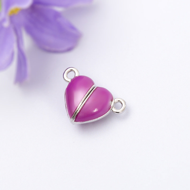 Simple Style Heart Shape Alloy Enamel Jewelry Accessories