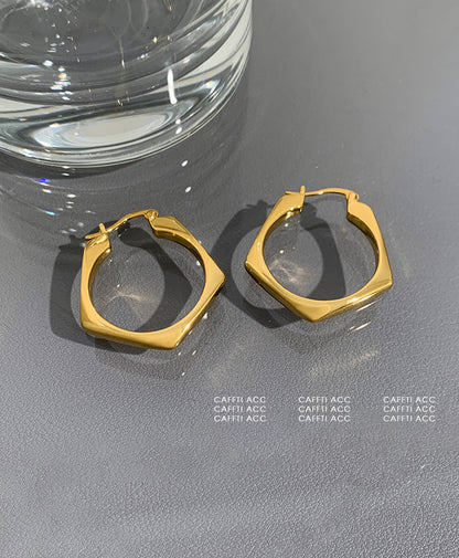 1 Pair Fashion Rhombus Metal Plating Women's Earrings