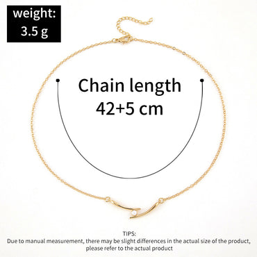Fashion Simple Chopsticks Pearl Clavicle Chain Necklace Women
