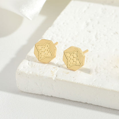 Cross-border hot-selling hip-hop, light luxury, high-quality, love, design, ear pins, small, exquisite, delicate earrings, jewelry women