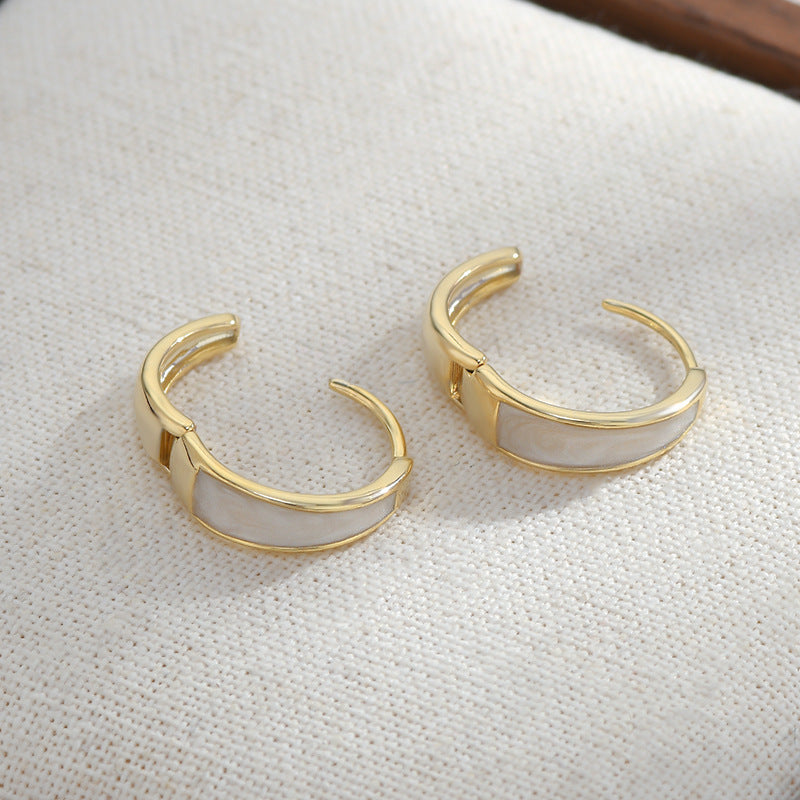 1 Pair IG Style Geometric Irregular Plating Copper Hoop Earrings