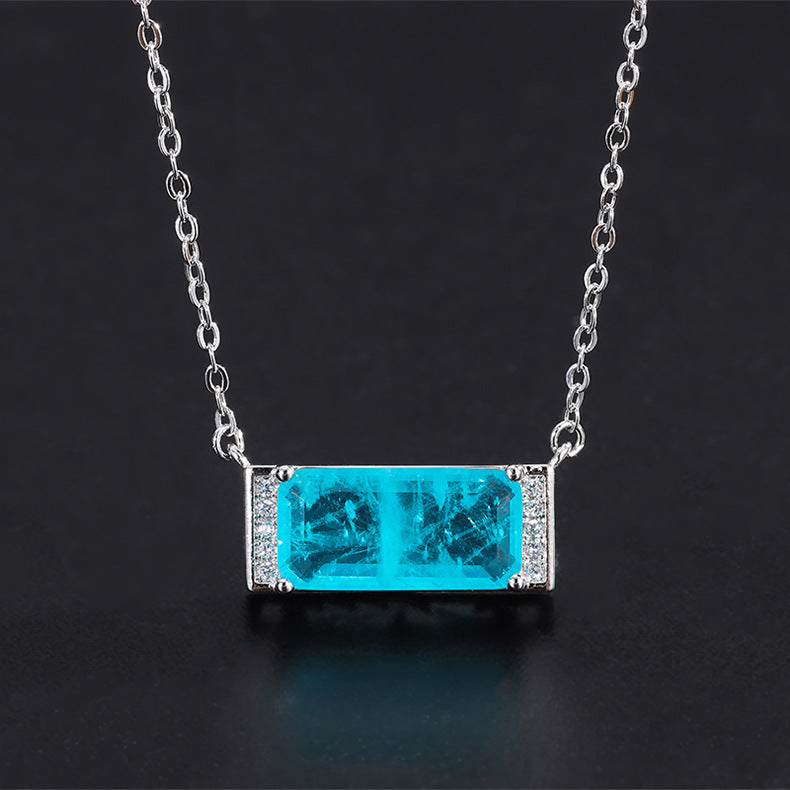 Lady Geometric Metal Artificial Gemstones Unisex Jewelry Set 1 Piece