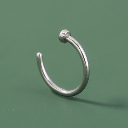 Fashion New Personality Exaggerated Stainless Steel False Nose Ring C-shaped Nose Nail Jewelry