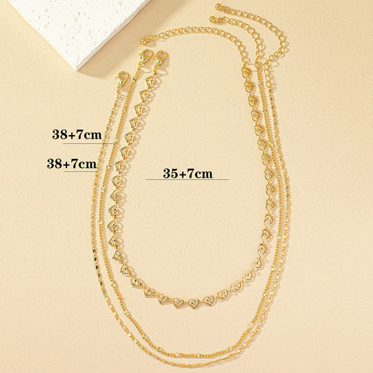 Simple Style Heart Shape Alloy Plating Gold Plated Women's Necklace