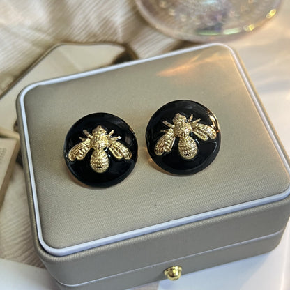 1 Pair Vintage Style Bee Plating Zinc Alloy Ear Studs