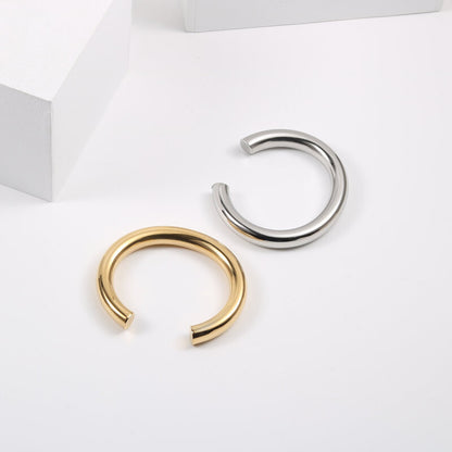 Simple Style C Shape Titanium Steel Plating Bangle