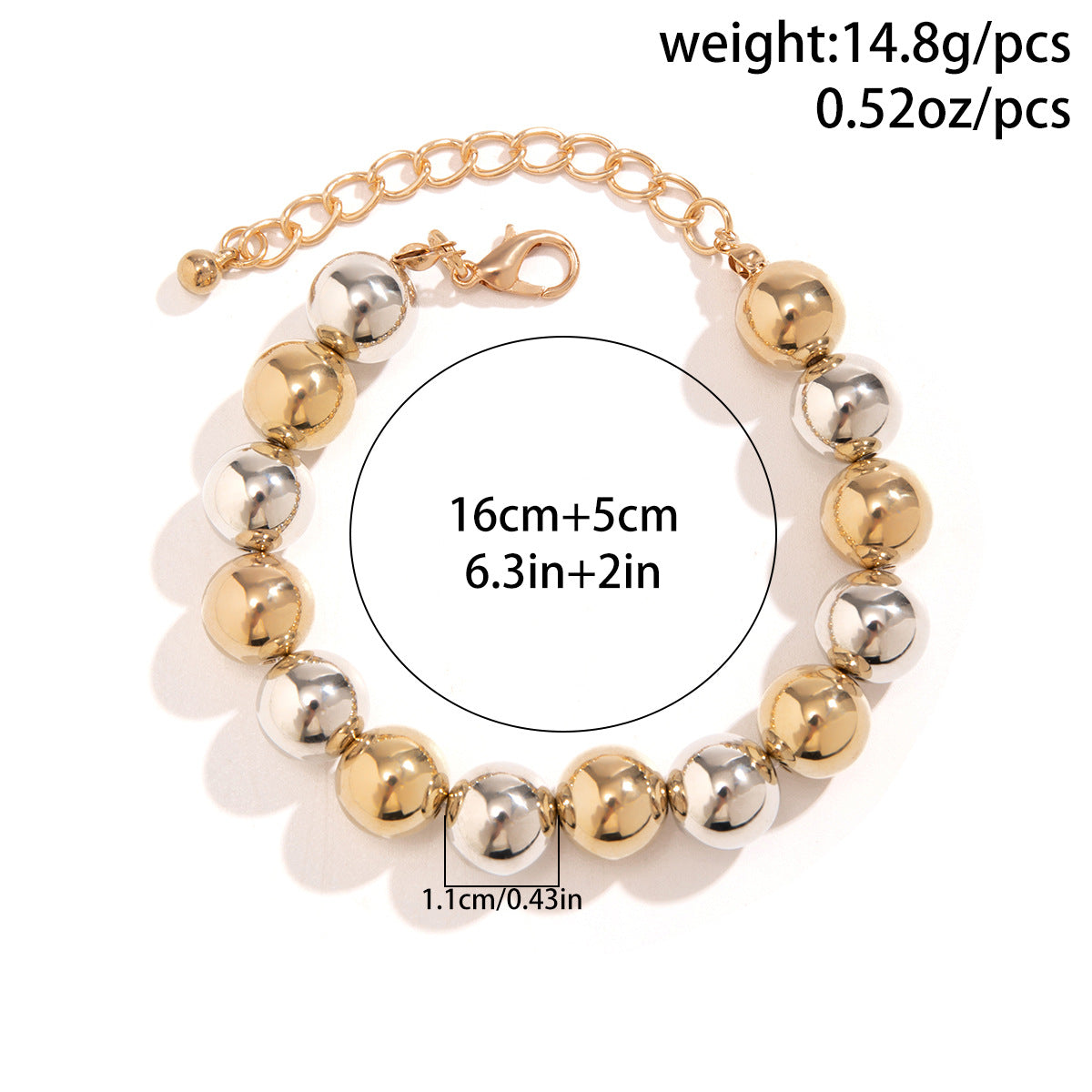 Simple Style Streetwear Color Block Ccb Plating Women's Bracelets Necklace