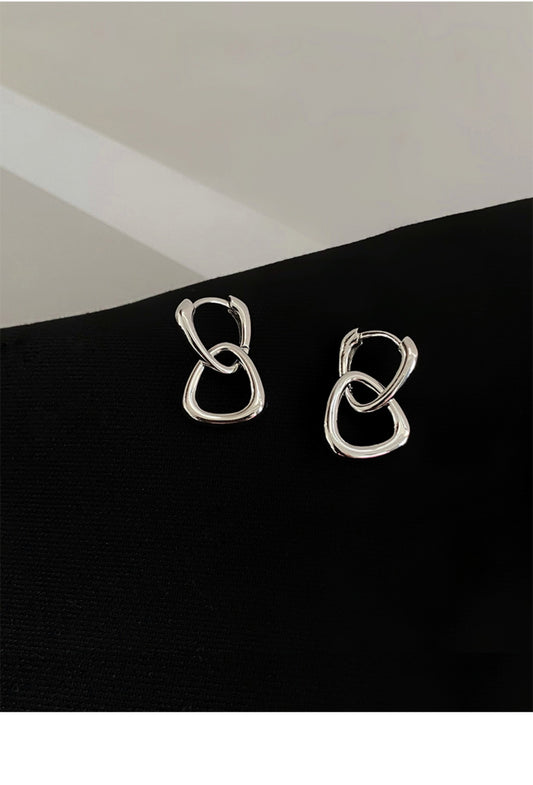 1 Pair Simple Style Triangle Plating Copper Drop Earrings