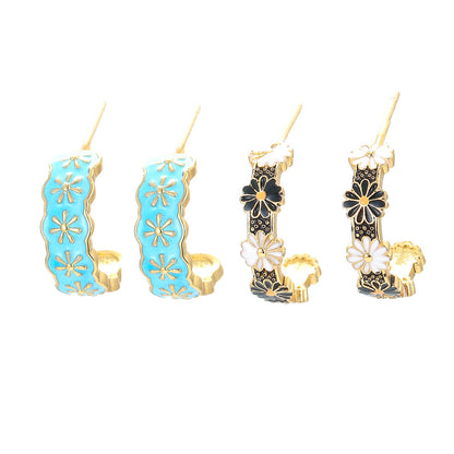 Gooddiy Korean Style Small Daisy Flower Earrings Wholesale Jewelry