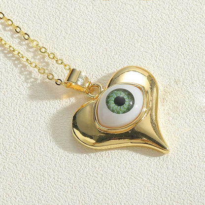 European and American hot selling oil drops, love devil's eye pendant, neck chain, clavicle chain,  fashion versatile necklace necklace