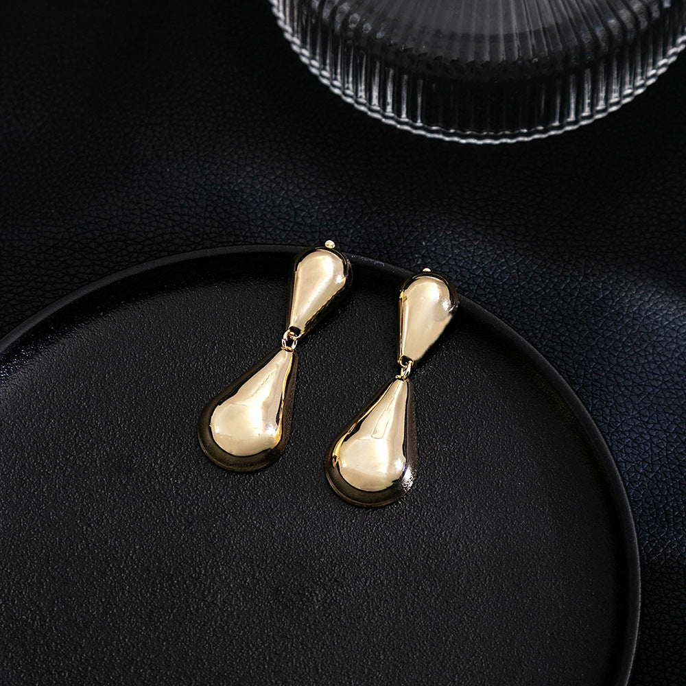 1 Pair Simple Style Geometric Plating Iron Drop Earrings