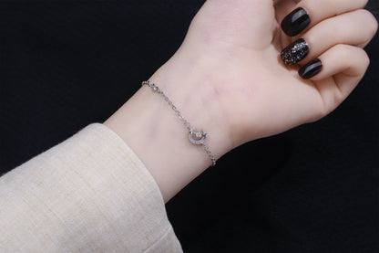 Simple Style Star Moon Arrow Copper Plating Inlay Zircon Bracelets